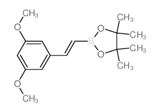 反式-2-(3,5-甲氧基苯基)乙烯基硼酸频那醇酯结构式