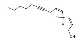4,4-difluorotetradeca-2,5-dien-8-yn-1-ol结构式
