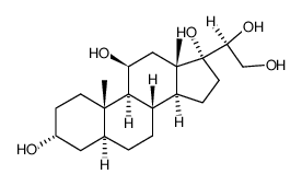 (20S)-5α-pregnanepentol-(3α.11β.17.20.21)结构式