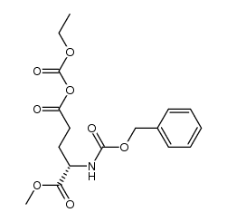 (S)-4-(((benzyloxy)carbonyl)amino)-5-methoxy-5-oxopentanoic (ethyl carbonic) anhydride Structure
