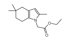 ethyl 2-(2,5,5-trimethyl-4,5,6,7-tetrahydro-1H-indol-1-yl)acetate Structure