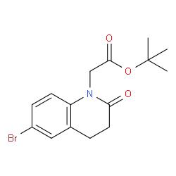 2-(6-溴-2-氧代-3,4-二氢喹啉-1(2H)-基)乙酸叔丁酯结构式