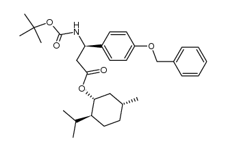 (1R,2S,5R)-2-isopropyl-5-methylcyclohexyl (R)-3-(4-(benzyloxy)phenyl)-3-((tert-butoxycarbonyl)amino)propanoate Structure