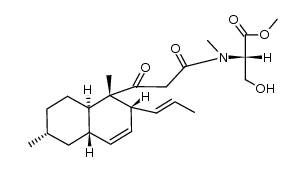 methylN-(3-((1S,2R,4aS,6R,8aR)-1,6-dimethyl-2-((E)-prop-1-en-1-yl)-1,2,4a,5,6,7,8,8a-octahydronaphthalen-1-yl)-3-oxopropanoyl)-N-methyl-L-serinate Structure