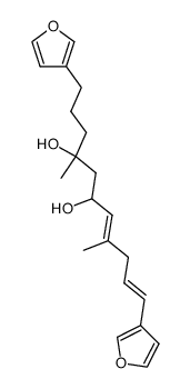 (E,E)-1,11-bis(furan-3-yl)-4,8-dimethylundeca-7,10-diene-4,6-diol Structure