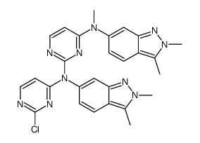 N2-(2-chloropyrimidin-4-yl)-N2,N4-bis(2,3-dimethyl-2H-indazol-6-yl)-N4-methylpyrimidine-2,4-diamine Structure