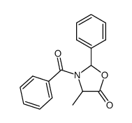 3-Benzoyl-4-Methyl-2-phenyl-5-oxazolidinone structure