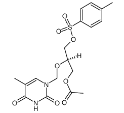 (R)-2-((5-methyl-2,4-dioxo-3,4-dihydropyrimidin-1(2H)-yl)methoxy)-3-(tosyloxy)propyl acetate Structure