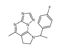 6H-Pyrrolo(3,2-E)(1,2,4)triazolo(1,5-a)pyrimidine,8-((1S)-1-(4-fluorophenyl)ethyl)-7,8-dihydro-5-methyl结构式