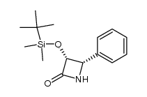 (3R,4S)-3-[(tert-butyldimethylsilyl)oxy]-4-phenylazetidin-2-one结构式