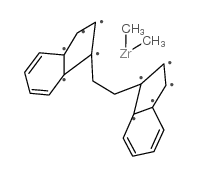 rac-Ethylenebis(1-indenyl)dimethylzirconium Structure