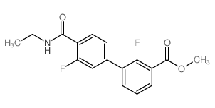4-(乙基氨基甲酰)-2,3-二氟-[1,1-联苯]-3-羧酸甲酯结构式