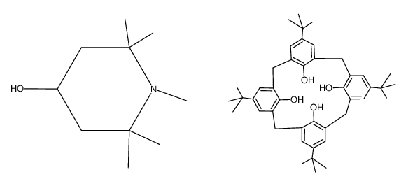 1,2,2,6,6-pentamethylpiperidin-4-ol compound with 15,35,55,75-tetra-tert-butyl-1,3,5,7(1,3)-tetrabenzenacyclooctaphane-12,32,52,72-tetraol (1:1) Structure