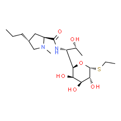 Ethyl 6,8-dideoxy-6-[[[(2S,4R)-1-methyl-4β-propyl-2α-pyrrolidinyl]carbonyl]amino]-1-thio-D-erythro-α-D-galacto-octopyranoside Structure