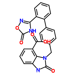 2-Oxo-3-{[2'-(5-oxo-2,5-dihydro-1,2,4-oxadiazol-3-yl)-4-biphenylyl]methyl}-2,3-dihydro-1H-benzimidazole-4-carboxylic acid picture