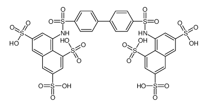 8,8'-((1,1'-Biphenyl)-4,4'-diylbis(sulfonylimino))bis-1,3,6-naphthalenetrisulfonic acid structure