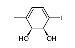 (1S,2S)-1,2-dihydroxy-3-methyl-6-iodo-cyclohexa-3,5-diene结构式