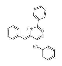 Benzamide,N-[2-phenyl-1-[(phenylamino)carbonyl]ethenyl]- Structure