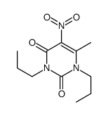 6-methyl-5-nitro-1,3-dipropylpyrimidine-2,4-dione结构式
