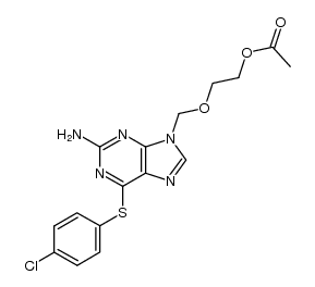 9-[(2-acetoxyethoxy)methyl]-2-amino-6-(4-chlorophenylthio)-9H-purine Structure