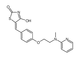 (5Z)-5-[[4-[2-[methyl(pyridin-2-yl)amino]ethoxy]phenyl]methylidene]-1,3-thiazolidine-2,4-dione Structure