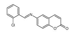 6-[(2-chlorophenyl)methylideneamino]chromen-2-one结构式
