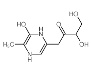 2-Butanone,1-(1,4-dihydro-6-hydroxy-5-methyl-2-pyrazinyl)-3,4-dihydroxy- Structure