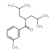 N,N-二异丁基-3-甲基苯甲酰胺结构式