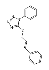 1-phenyl-5-[(E)-3-phenylprop-2-enyloxy]-tetrazole结构式