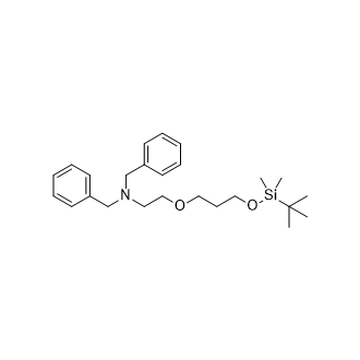 N,N-二苄基-2-(3-((叔丁基二甲基甲硅烷基)氧基)丙氧基)乙胺结构式