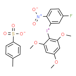 (5-Fluoro-2-nitrophenyl)(2,4,6-trimethoxyphenyl)iodonium Tosylate Structure