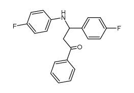 3-(4-fluorophenyl)-3-(4-fluorophenylamino)-1-phenylpropan-1-one结构式