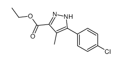 ethyl 3-(4-chlorophenyl)-4-methyl-1H-pyrazole-5-carboxylate结构式