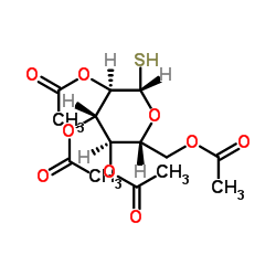 2,3,4,6-四-O-乙酰基-1-硫代-β-D-吡喃葡萄糖结构式