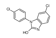 5-chloro-3-(4-chlorophenyl)-1H-benzimidazol-2-one结构式