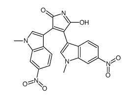 3,4-bis(1-methyl-6-nitroindol-3-yl)pyrrole-2,5-dione结构式