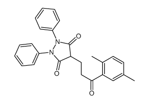 4-[3-(2,5-dimethylphenyl)-3-oxopropyl]-1,2-diphenylpyrazolidine-3,5-dione Structure
