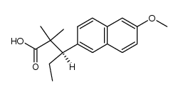 (R)-2.2-dimethyl-3-(6-methoxy-naphthyl-(2))-valeric acid Structure