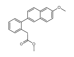 methyl 2-(6-methoxy-2-naphthyl)phenylacetate Structure