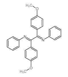 1,2-bis(4-methoxyphenyl)-N,N-diphenyl-ethane-1,2-diimine Structure