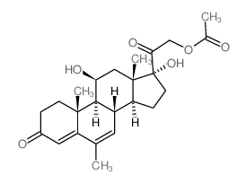 Pregna-4,6-diene-3,20-dione,21-(acetyloxy)-11,17-dihydroxy-6-methyl-, (11b)- (9CI)结构式