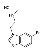 2-(5-bromo-1-benzothiophen-3-yl)ethyl-methylazanium,chloride结构式