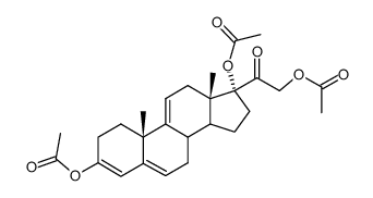 3,17,21-Trihydroxypregna-3,5,9(11)-trien-20-one 3,17,21-triacetate结构式