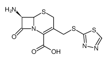 (6R)-7t-amino-8-oxo-3-[1,3,4]thiadiazol-2-ylsulfanylmethyl-(6rH)-5-thia-1-aza-bicyclo[4.2.0]oct-2-ene-2-carboxylic acid structure