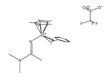 [Cp*Ir(η3-CH2CHCHPh)(NH=C(NMe2)Me)]OTf结构式