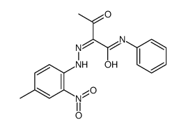 2-[(4-methyl-2-nitrophenyl)hydrazinylidene]-3-oxo-N-phenylbutanamide Structure