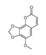 7,8-亚甲基二氧基-6-甲氧基香豆素结构式