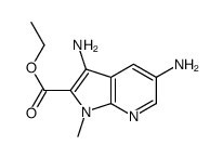 3,5-二氨基-1-甲基-1H-吡咯并[2,3-B]吡啶-2-羧酸乙酯结构式