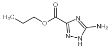 (9ci)-5-氨基-1H-1,2,4-噻唑-3-羧酸丙酯结构式