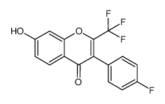 3-(4-fluorophenyl)-7-hydroxy-2-(trifluoromethyl)-4H-chromen-4-one结构式